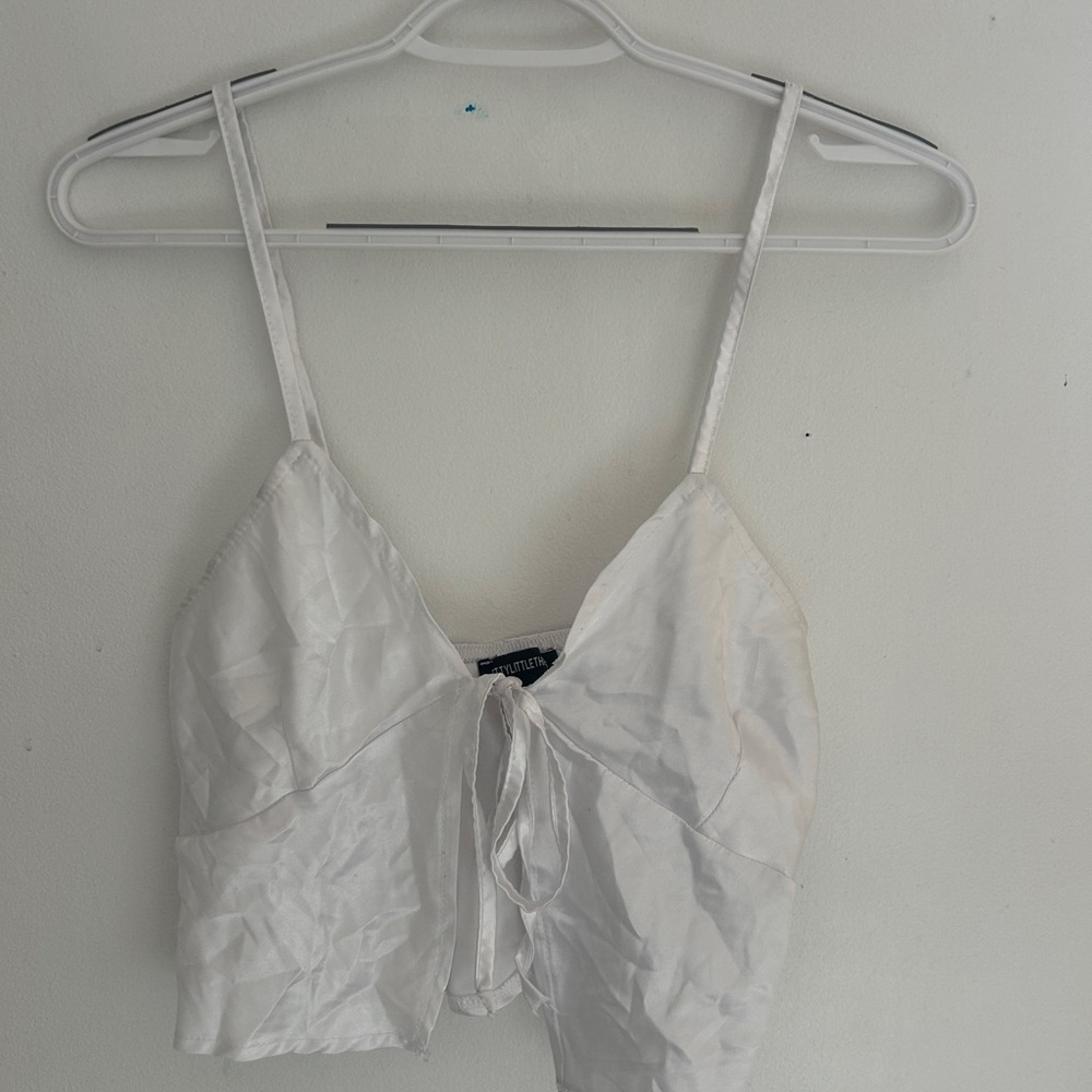 PLT White Satin Top
